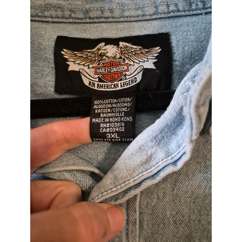 Vintage Harley Davidson Denim Shirt - Picture 6 of 7